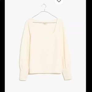 Madewell Ottoman Rib Square-Neck Top